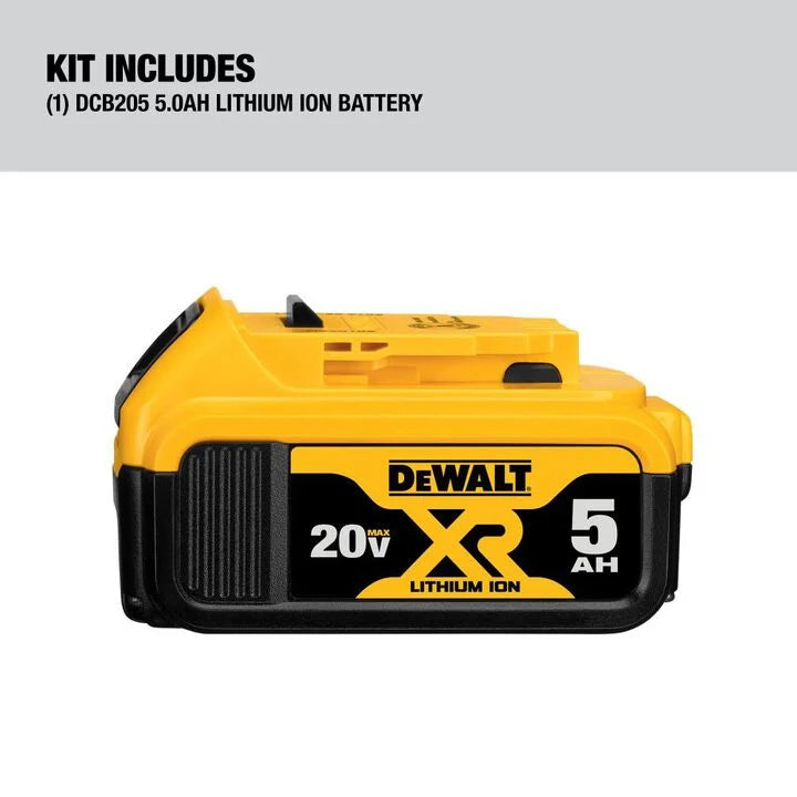 DEWALT 20V MAX 20V 5Ah Lithium Ion Power Tool Battery Pack with Fuel Indicator