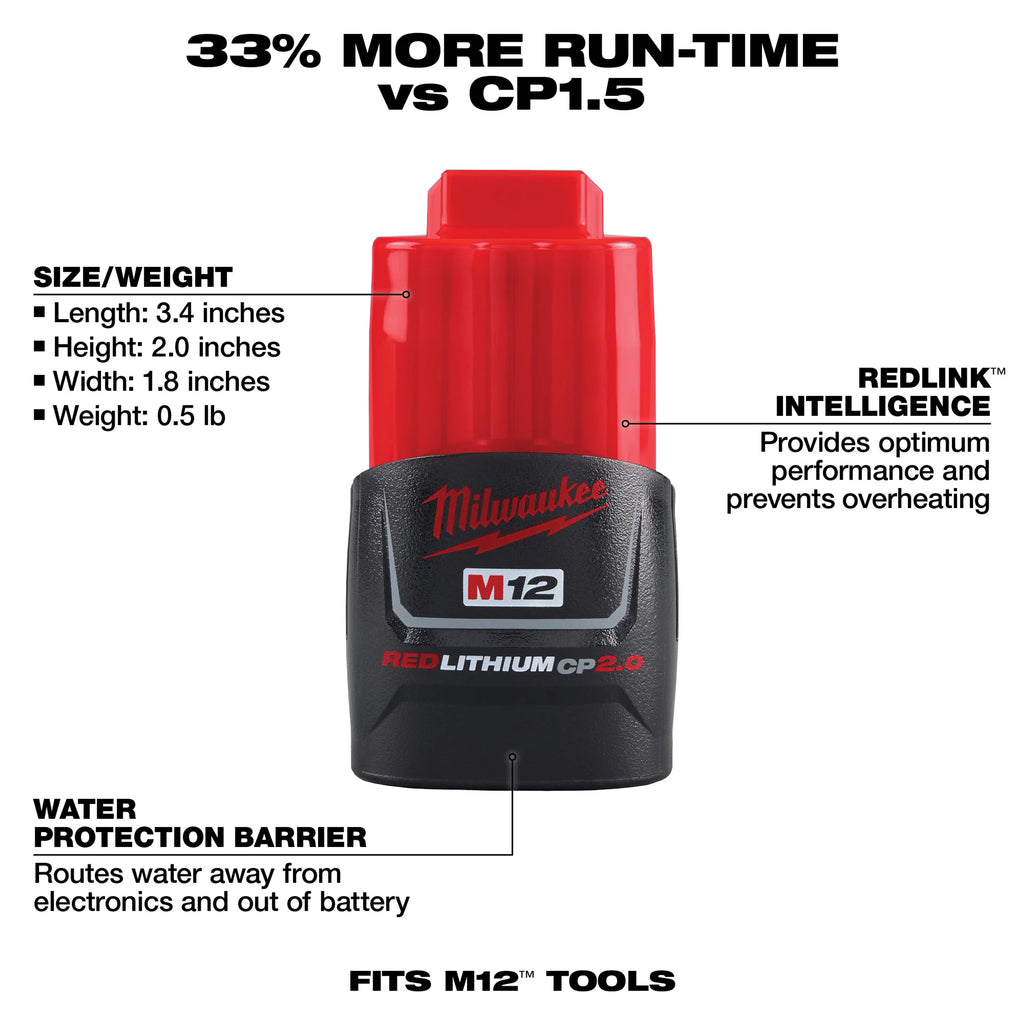 Milwaukee M12 2.0 Battery