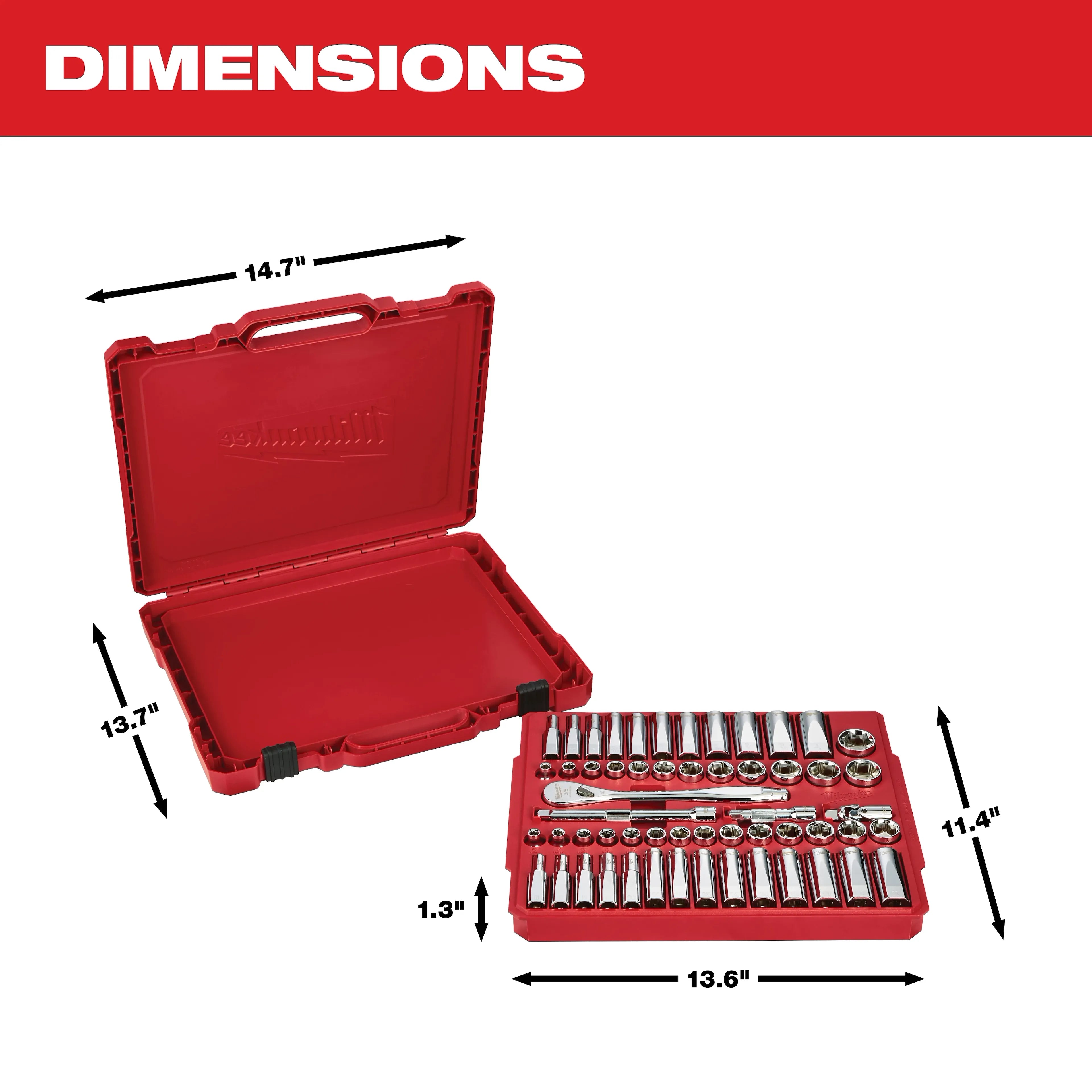 Milwakee 56 PC 3/8 drive Socket Set
