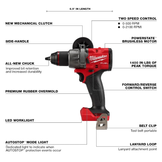 Milwaukee M18 FUEL™ 1/2" Hammer Drill/Driver - Cordless Power Tool