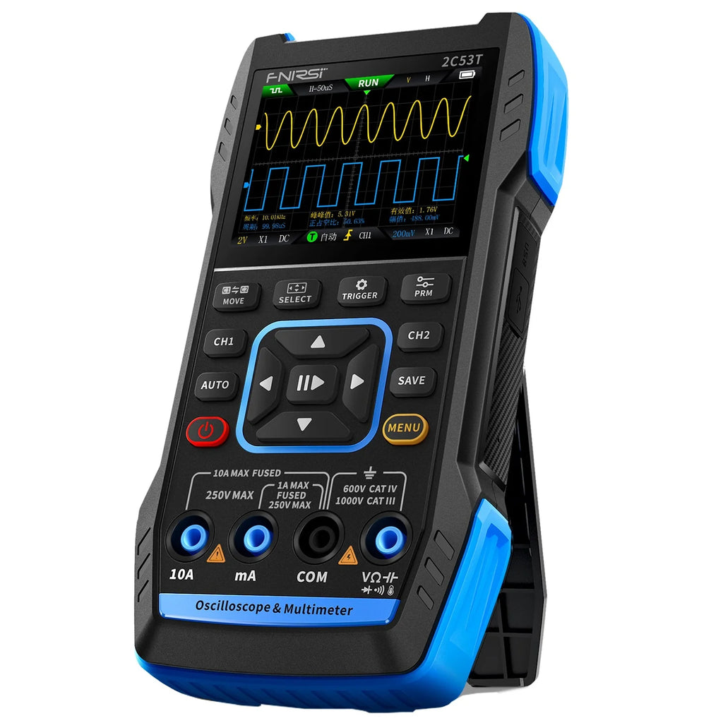 FNIRSI 2C53T 3-in-1 Handheld Oscilloscope, Multimeter & Signal Generator – 50MHz
