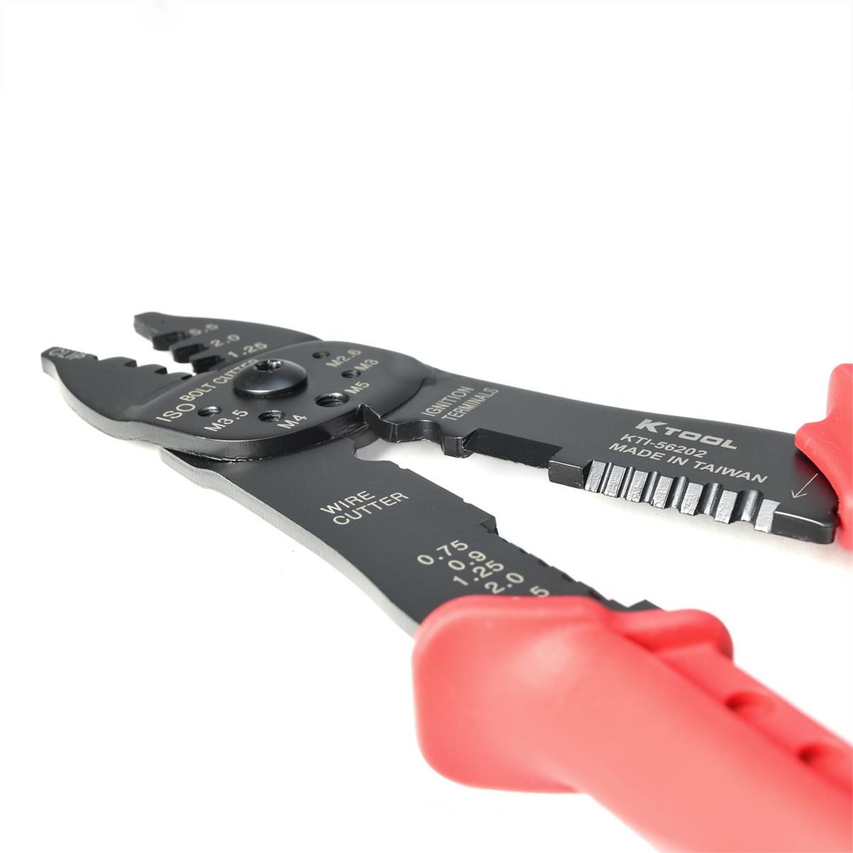 K Tool International 56202 8.5-Inch Multi-Purpose Crimper & Wire Stripper