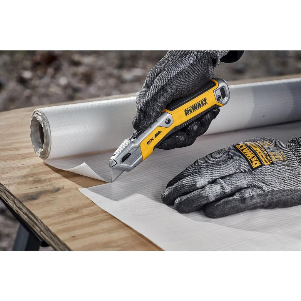 DeWalt DWHT10998 Retractable Utility Knife, Blade Lock, 5-Blade Onboard Storage, Quick Blade Change