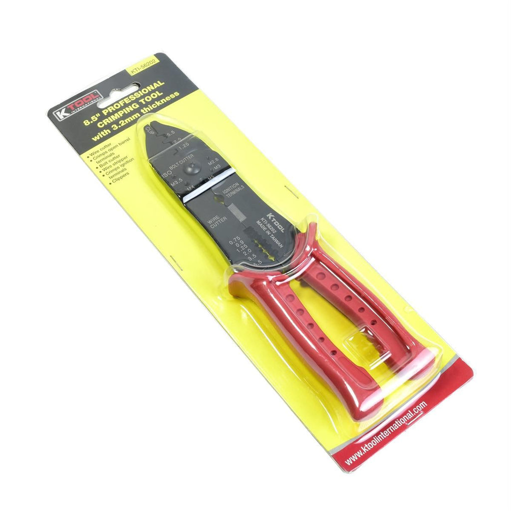 K Tool International 56202 8.5-Inch Multi-Purpose Crimper & Wire Stripper