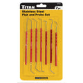 Titan 85525 7-Piece Pick, Probe & Scribe Set – Stainless Steel Tips