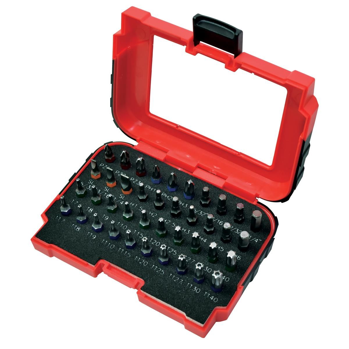 K Tool International 40-Piece 1/4" Drive Color-Coded Bit Set – KTI20061