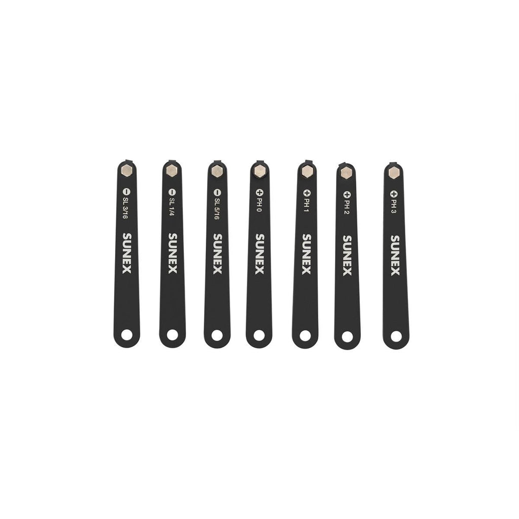SUNEX SXLPSD7 7-Piece Low-Profile Diamond-Coated Screwdriver Set