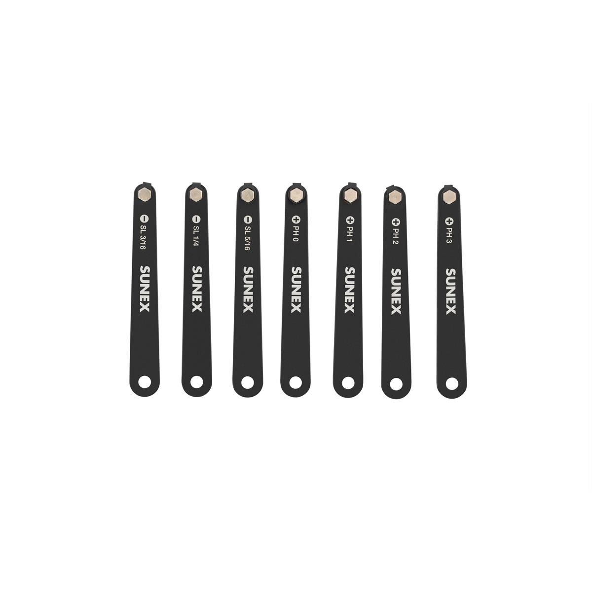SUNEX SXLPSD7 7-Piece Low-Profile Diamond-Coated Screwdriver Set