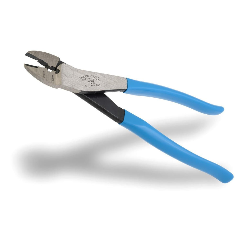 CHANNELLOCK 909 9.5" Crimping Pliers & Wire Cutter – 10-22 AWG – Made in USA