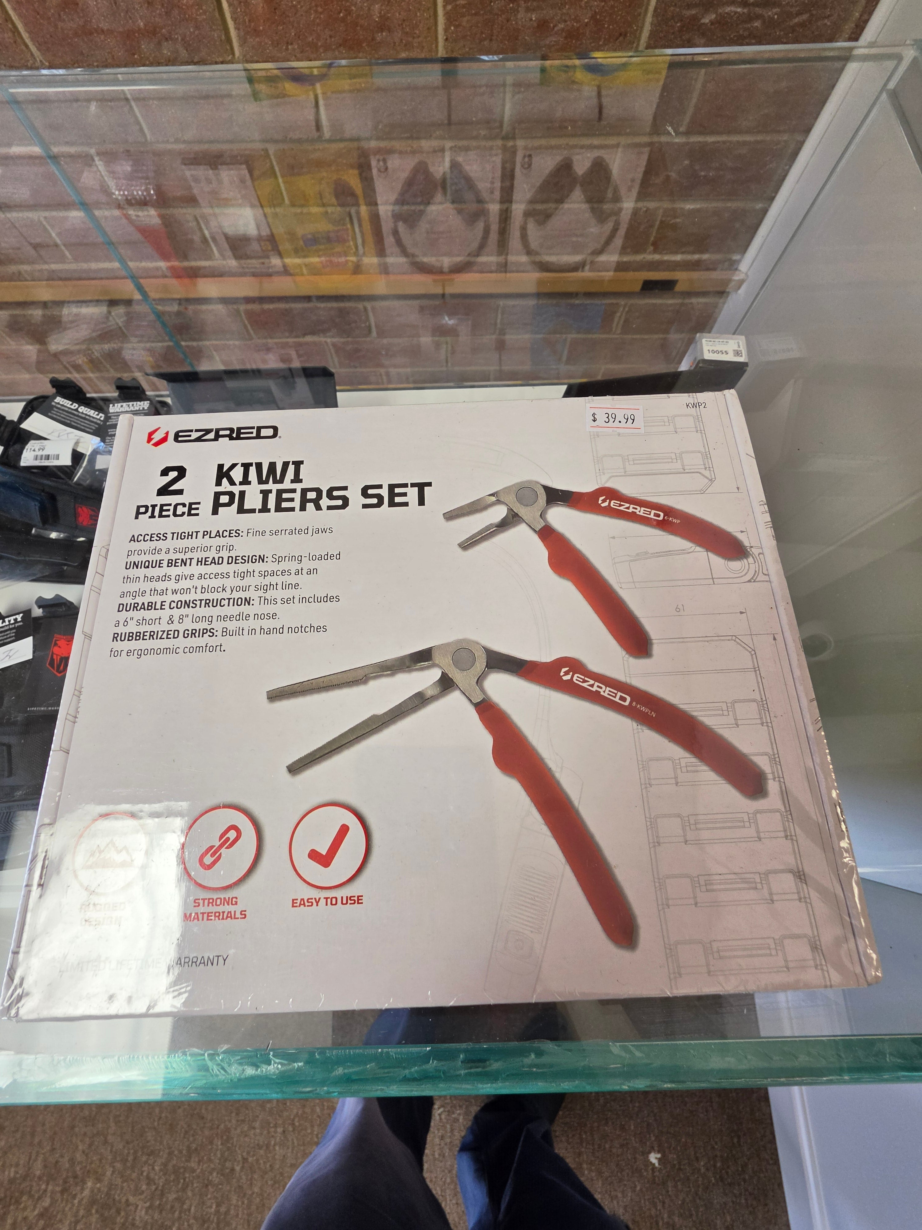 EZRED 2-Piece Kiwi Angled Needle Nose Pliers Set – KWP2
