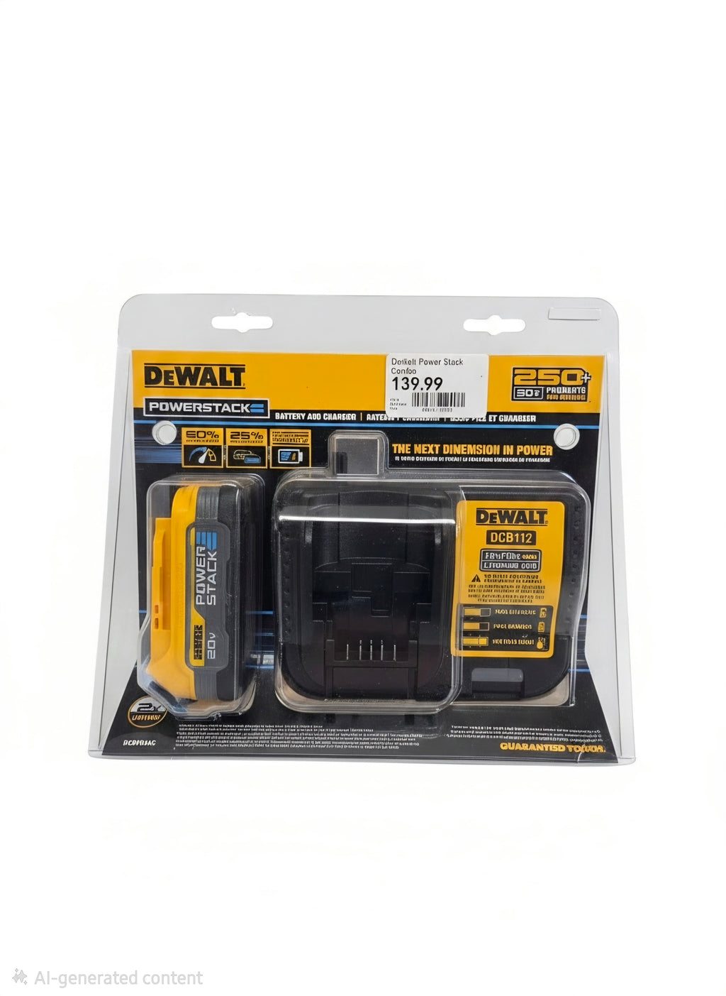 DeWalt 20V MAX XR POWERSTACK DCBP034C 1.7 Ah Lithium-Ion Compact Battery and Charger Starter Kit