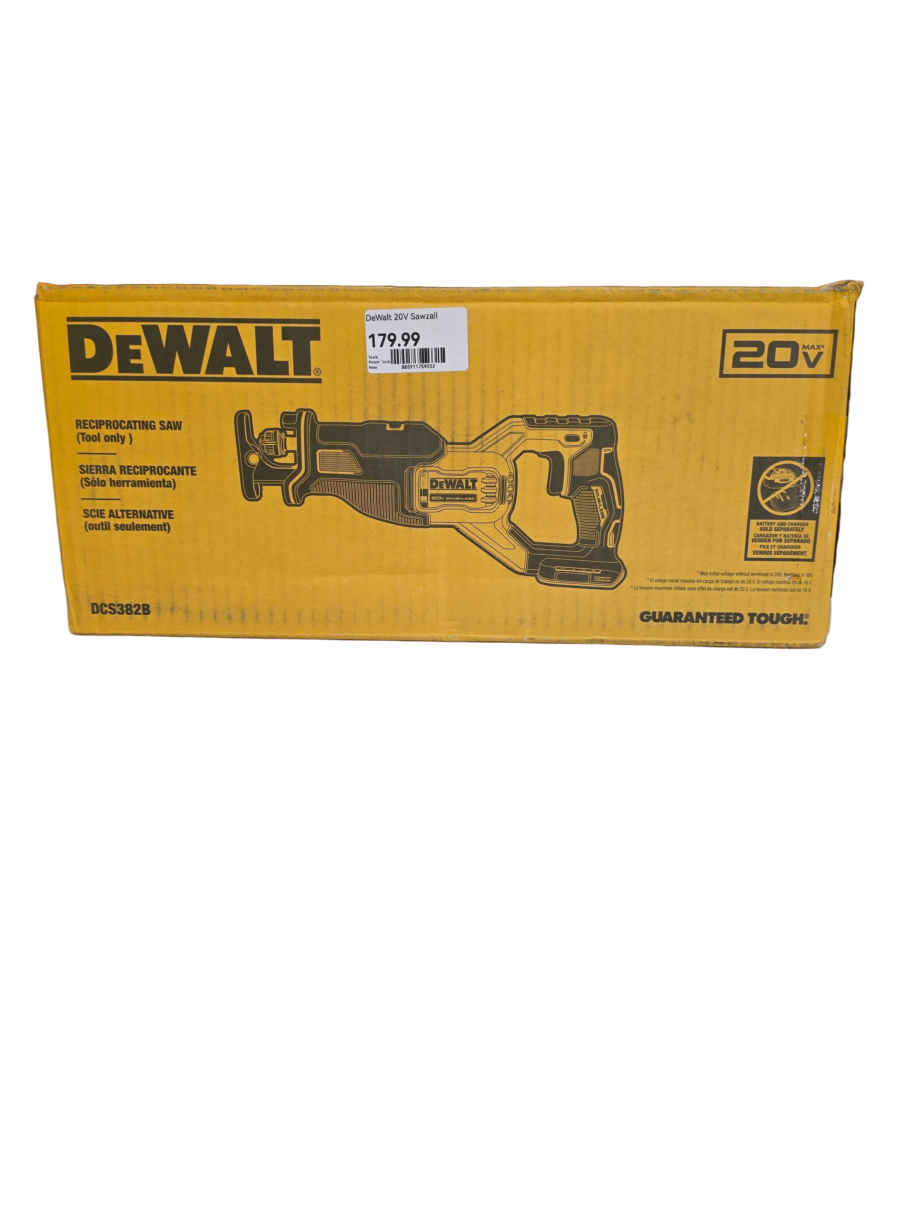 DEWALT DCS382B 20V MAX Brushless Cordless Reciprocating Saw – Tool Only