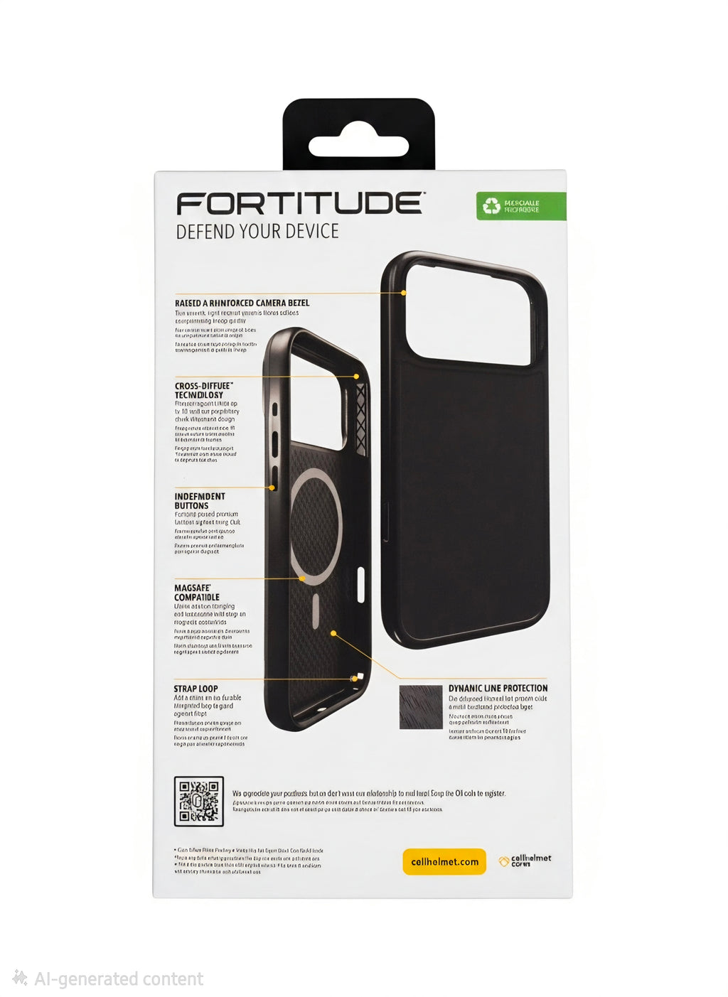 cellhelmet Fortitude MagSafe Case for iPhone 17 Pro Max - Mossy Oak Bottomland