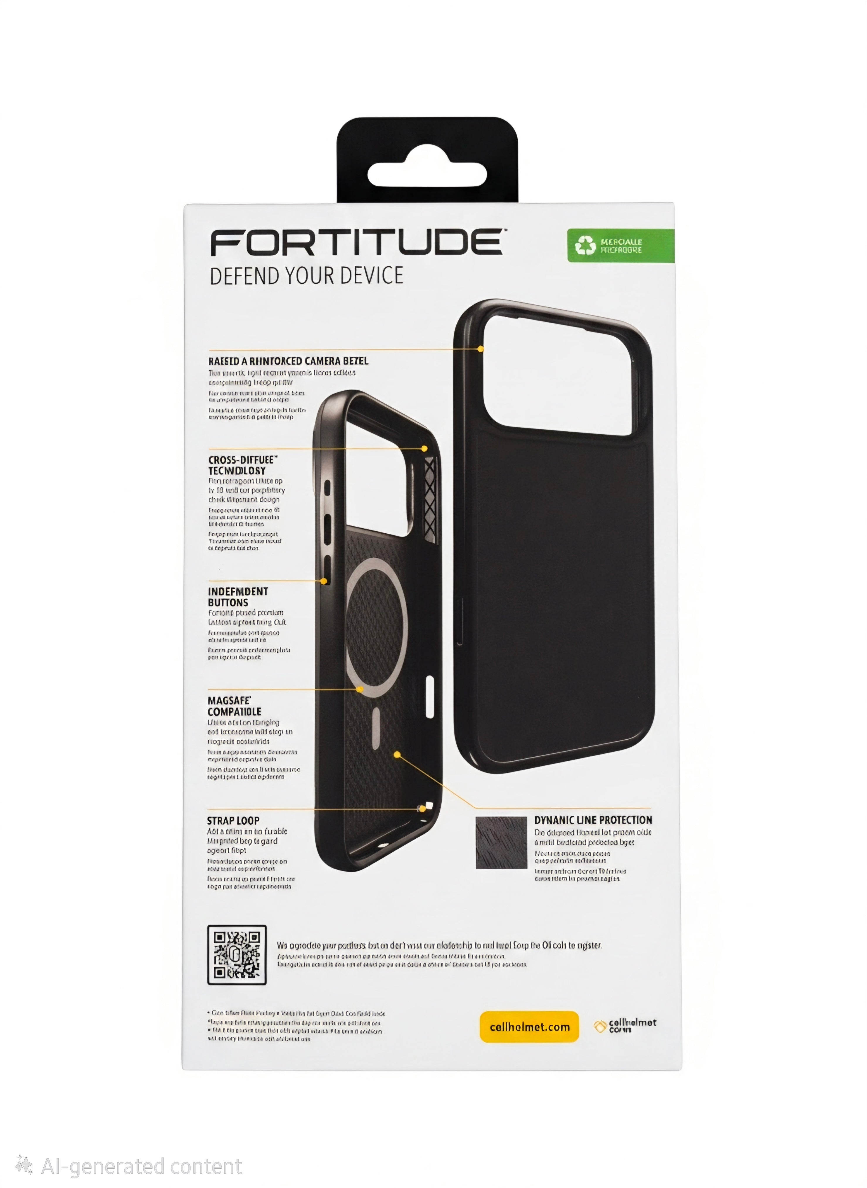 cellhelmet Fortitude MagSafe Case for iPhone 17 Pro Max - Mossy Oak Bottomland
