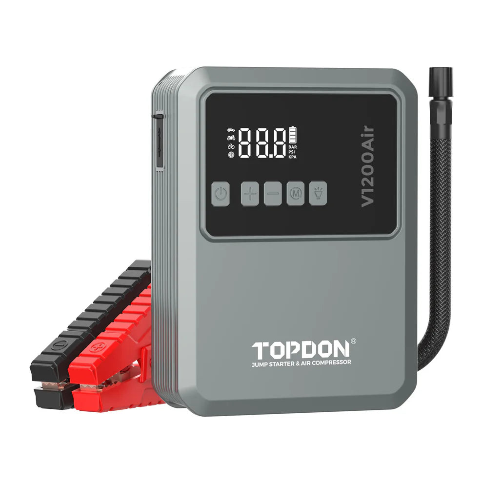 TOPDON V1200Air 1200A Portable Jump Starter with Air Compressor
