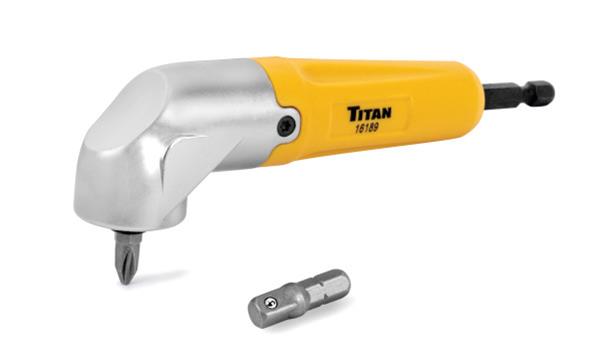 Titan 16189 90-Degree Magnetic Right Angle Drill Attachment for Impact Drivers and Drills