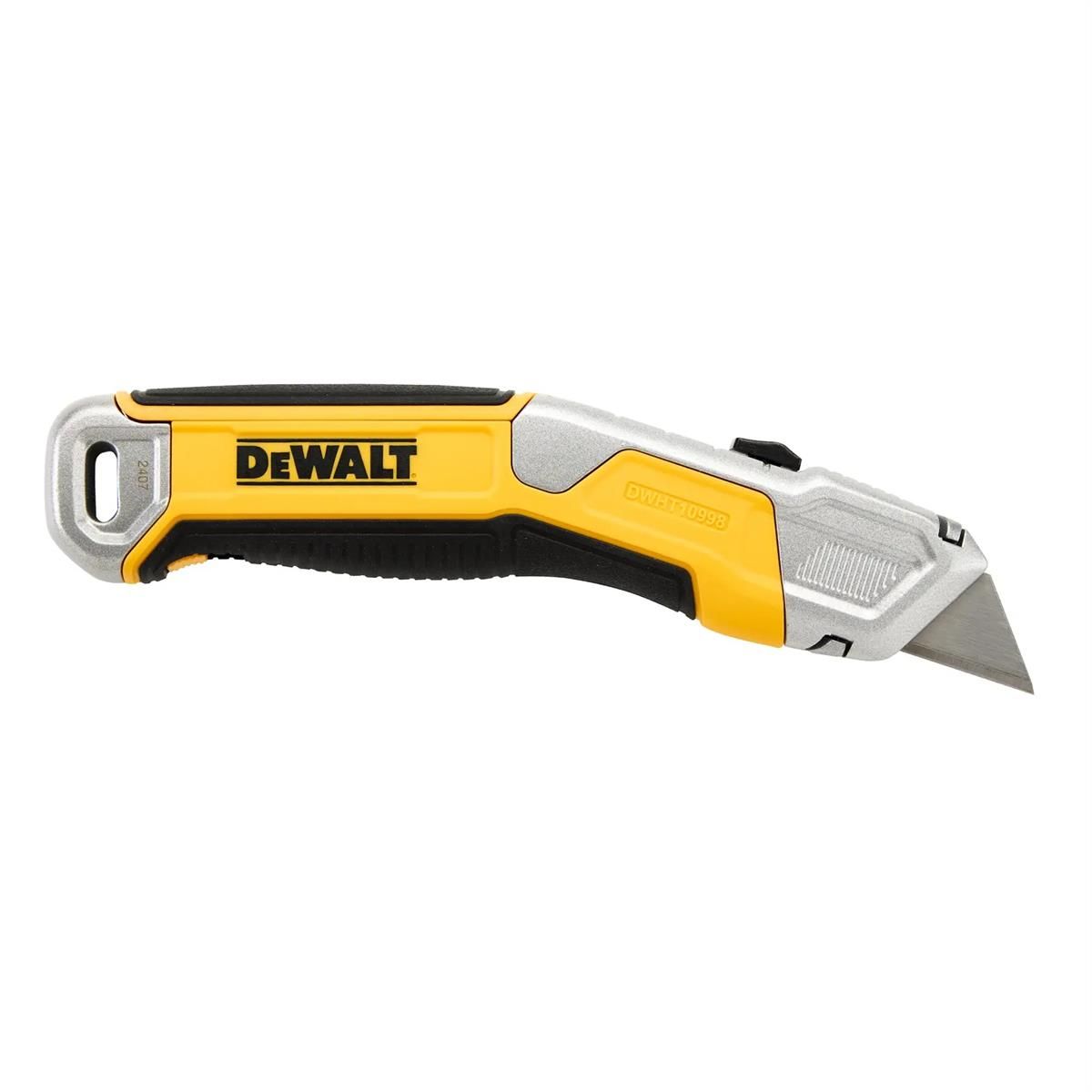 DeWalt DWHT10998 Retractable Utility Knife, Blade Lock, 5-Blade Onboard Storage, Quick Blade Change
